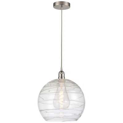 Innovations Lighting Athens Deco Swirl 13"w Brushed Satin Nickel Cord-hung Pendant Light