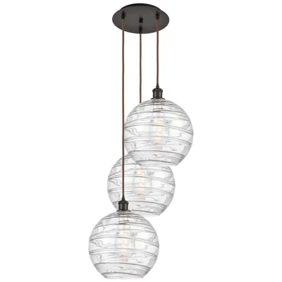 Innovations Lighting Athens Deco Swirl 18 1/2" Wide Bronze Multi-light Pendant