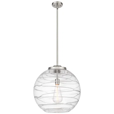 Innovations Lighting Athens Deco Swirl 18"w Brushed Satin Nickel Pendant Light