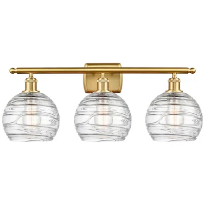 Innovations Lighting Athens Deco Swirl 28" Wide Satin Gold 3-light Led Bath Light