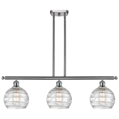 Innovations Lighting Athens Deco Swirl 36 1/2"w Brushed Nickel Led Linear Pendant