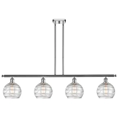 Innovations Lighting Athens Deco Swirl 48" Wide Chrome 4-light Island Pendant