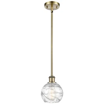Innovations Lighting Athens Deco Swirl 6" Wide Antique Brass Led Mini Pendant