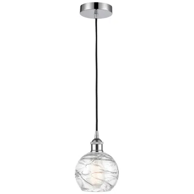 Innovations Lighting Athens Deco Swirl 6" Wide Polished Chrome Cord Hung Mini Pendant