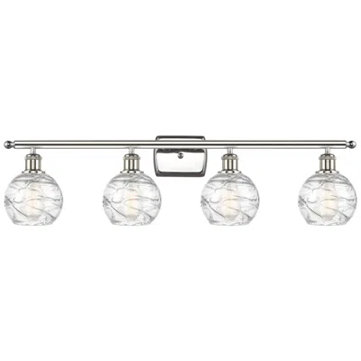 Innovations Lighting Athens Deco Swirl 8" 4 Light 36" Led Bath Light - Nickel - Clear