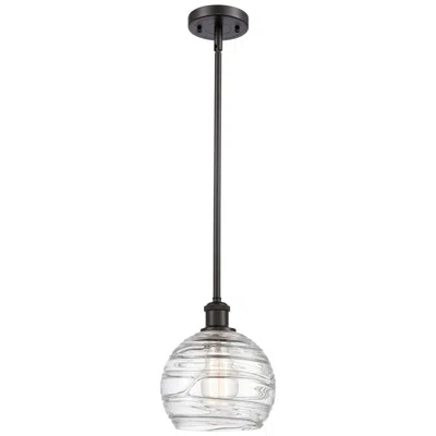 Innovations Lighting Athens Deco Swirl 8" Led Mini Pendant - Oil Rubbed Bronze - Clear