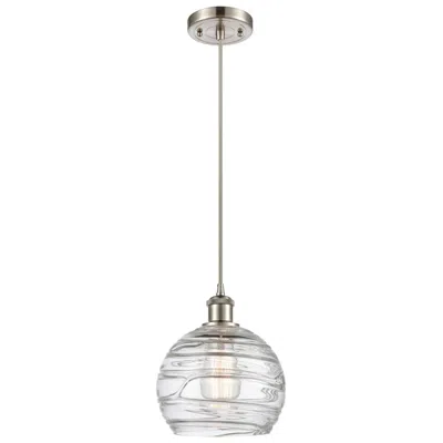 Innovations Lighting Athens Deco Swirl 8"w Brushed Satin Nickel Led Mini Pendant