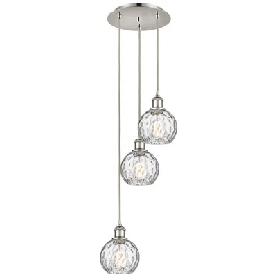Innovations Lighting Athens Water Glass 12 3/4" Wide Nickel Multi-light Pendant