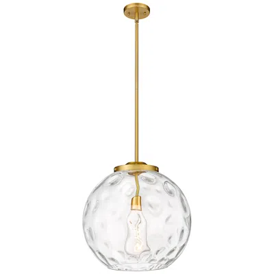 Innovations Lighting Athens Water Glass 16" Wide Satin Gold Pendant Light