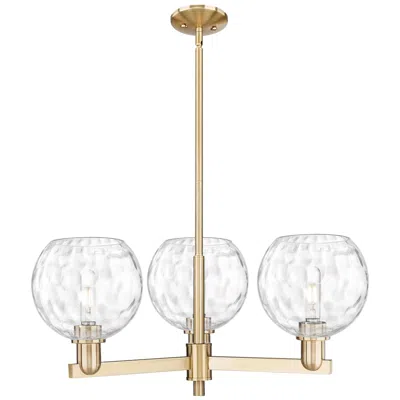 Innovations Lighting Athens Water Glass - 3 Light - 30 Inch - Champagne Bronze - Island Light In Brown
