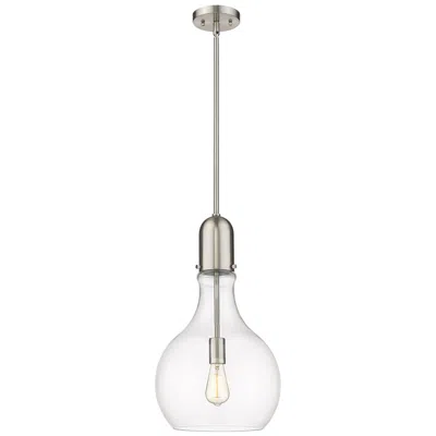 Innovations Lighting Auralume Amherst 12" Brushed Satin Nickel Mini Pendant W/ Clear Shade