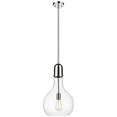 Innovations Lighting Auralume Amherst 12" Mini Pendant - Polished Nickel - Clear Shade