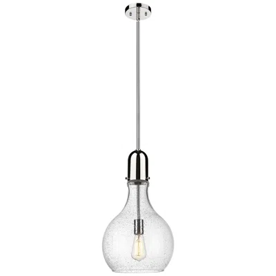 Innovations Lighting Auralume Amherst 12" Mini Pendant - Polished Nickel - Seedy Shade