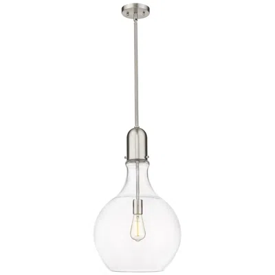 Innovations Lighting Auralume Amherst 14" Brushed Satin Nickel Pendant W/ Clear Shade