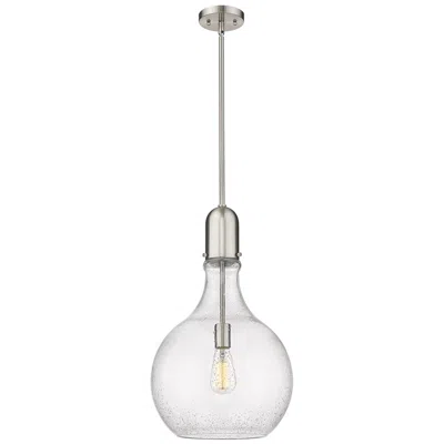 Innovations Lighting Auralume Amherst 14" Brushed Satin Nickel Pendant W/ Seedy Shade