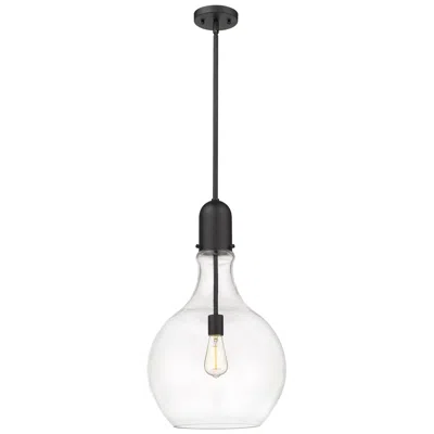 Innovations Lighting Auralume Amherst 14" Matte Black Pendant W/ Clear Shade