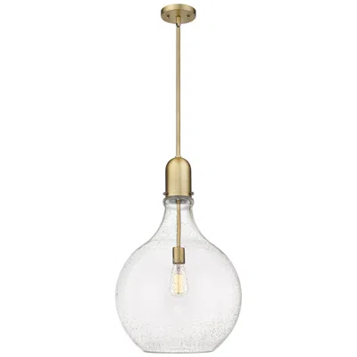 Innovations Lighting Auralume Amherst 16" Brushed Brass Pendant W/ Seedy Shade