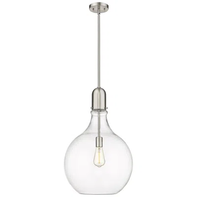 Innovations Lighting Auralume Amherst 16" Brushed Satin Nickel Pendant W/ Clear Shade