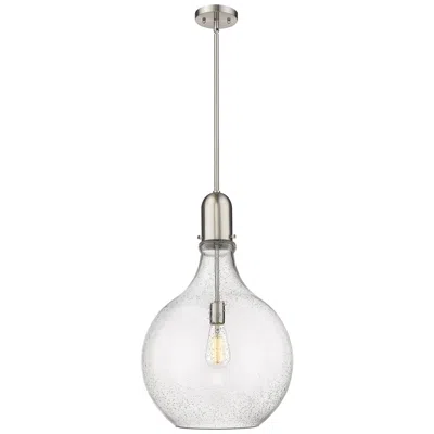 Innovations Lighting Auralume Amherst 16" Brushed Satin Nickel Pendant W/ Seedy Shade