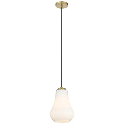 Innovations Lighting Auralume Fairfield 7" Brushed Brass Mini Pendant W/ Matte White Shade