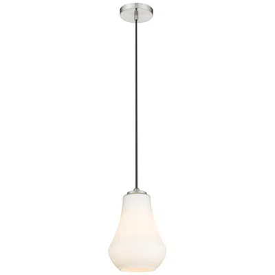 Innovations Lighting Auralume Fairfield 7" Brushed Satin Nickel Mini Pendant W/ White Shade
