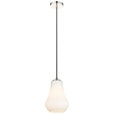 Innovations Lighting Auralume Fairfield 7" Polished Nickel Mini Pendant W/ Matte White Shad
