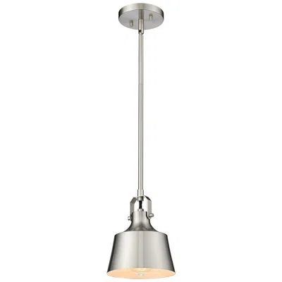Innovations Lighting Auralume Provin 7"w Brushed Nickel Stem Mini Pendant W/ Nickel Shade