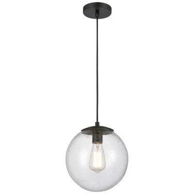 Innovations Lighting Auralume Tolland 10" Led Mini Pendant - Matte Black - Seedy Shade