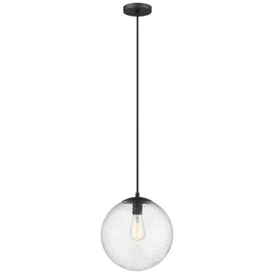 Innovations Lighting Auralume Tolland 12" Matte Black Mini Pendant W/ Seedy Shade