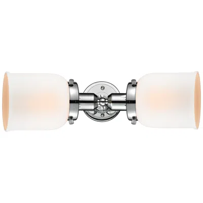 Innovations Lighting Austere Bell 18.5"w 2 Light Polished Chrome Bath Light W/ White Shade