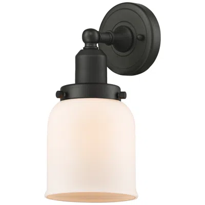 Innovations Lighting Austere Bell 5" Wide Bronze Bath Vanity Light W/ Matte White Shade