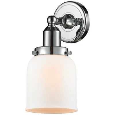 Innovations Lighting Austere Bell 5" Wide Polished Chrome Bath Vanity Light W/ Matte White