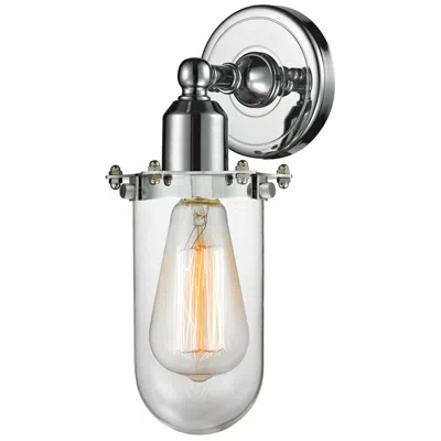 Innovations Lighting Austere Centri 11.5" High Polished Chrome Sconce W/ Clear Shade