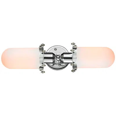 Innovations Lighting Austere Centri 22"w 2 Light Polished Chrome Bath Light W/ White Shade