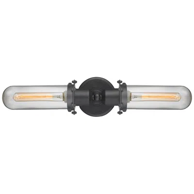 Innovations Lighting Austere Centri 3" 2 Light 22" Led Bath Light - Matte Black - Clea
