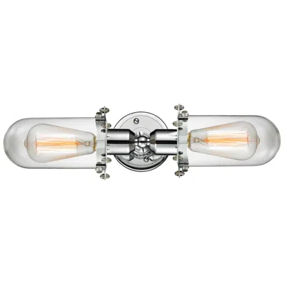 Innovations Lighting Austere Centri 4" 2 Light 22" Led Bath Light - Polished Chrome -