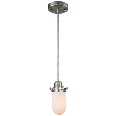 Innovations Lighting Austere Centri 5" Brushed Satin Nickel Corded Mini Pendant W/ White Sh