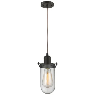 Innovations Lighting Austere Centri 5" Led Mini Pendant - Oil Rubbed Bronze - Clear Shade