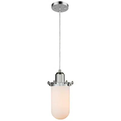 Innovations Lighting Austere Centri 5" Polished Chrome Cord Hung Mini Pendant W/ White Shad