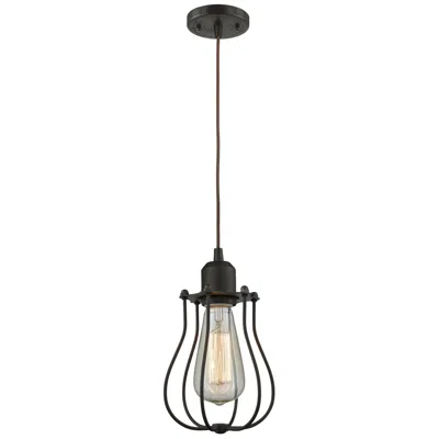 Innovations Lighting Austere Muselet 6" Oil Rubbed Bronze Cord Hung Mini Pendant