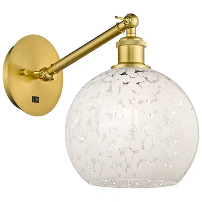 Innovations Lighting Ballston 10"h Gold Vertically Adjustable Sconce W/ White Mouchette Sha