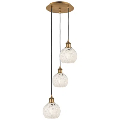 Innovations Lighting Ballston 12.5"w 3 Light Brushed Brass Cord Multi Pendant W/ Mouchette