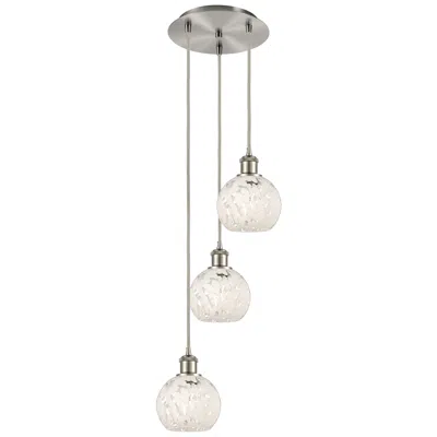 Innovations Lighting Ballston 12.5"w 3 Light Satin Nickel Cord Multi Pendant W/ Mouchette S
