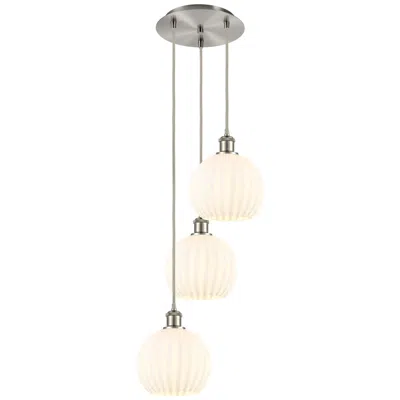 Innovations Lighting Ballston 14.5"w 3 Light Satin Nickel Corded Multi Pendant W/ Venetian