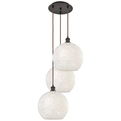 Innovations Lighting Ballston 18.5"w 3 Light Oiled Bronze Cord Multi Pendant W/ Mouchette S