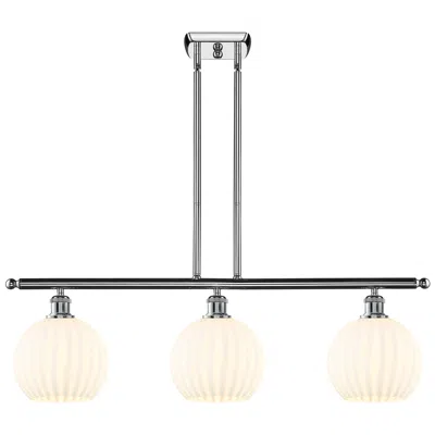 Innovations Lighting Ballston 36"w 3 Light Chrome Stemmed Island Light W/ 8" Venetian