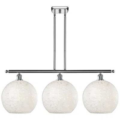 Innovations Lighting Ballston 38.5"w 3 Light Chrome Stemmed Island Light W/ Mouchette Shade
