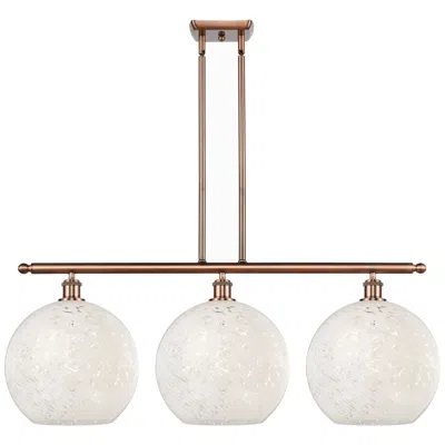 Innovations Lighting Ballston 38.5"w 3 Light Copper Stemmed Island Light W/ Mouchette Shade