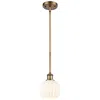 Innovations Lighting Ballston 6" Wide Brushed Brass Stemmed Mini Pendant W/ White Venetian In Gold