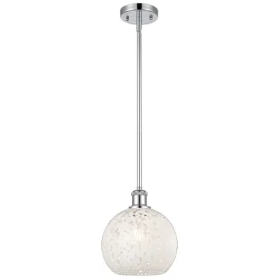 Innovations Lighting Ballston 8"w Polished Chrome Stemmed Mini Pendant W/ White Mouchette S
